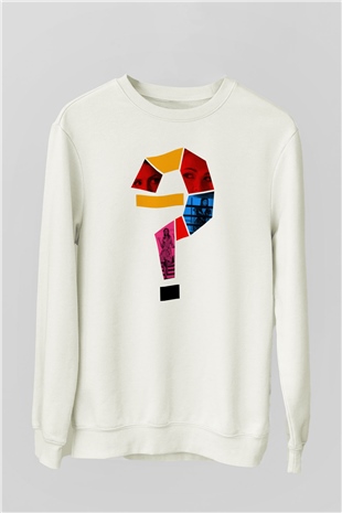 Unisex Küçük Bir Rica - A Simple Favor Baskılı Beyaz Sweatshirt
