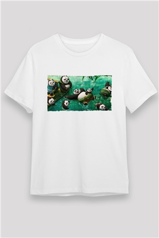 Kung Fu Panda Baskılı Beyaz Tişört