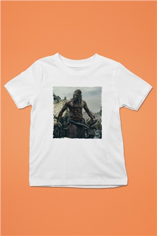 Unisex Kuzeyli (The Northman) Baskılı Beyaz Çocuk Tshirt