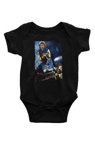 Unisex Lethal Weapon Baskılı Siyah Bebek Body - Zıbın