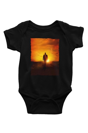 Unisex Logan Baskılı Siyah Bebek Body - Zıbın