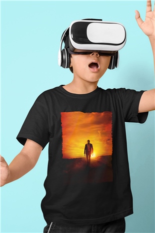 Unisex Logan Baskılı Siyah Çocuk Tshirt