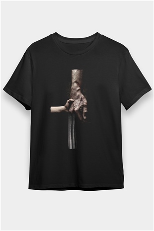 Logan Baskılı Siyah T-Shirt