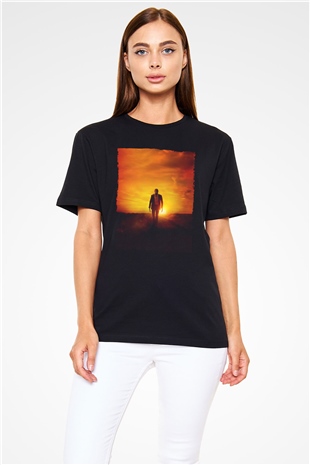 Logan Baskılı Siyah Tshirt