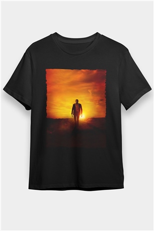 Logan Baskılı Siyah Tshirt