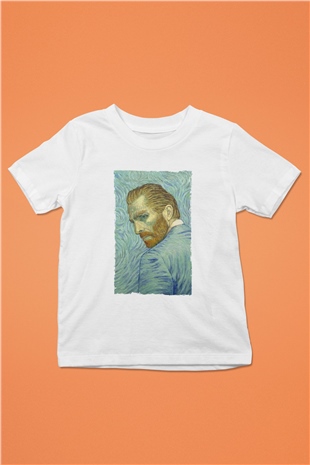 Unisex Loving Vincent Baskılı Beyaz Çocuk Tişört