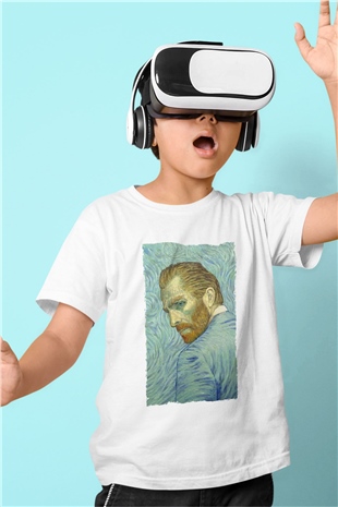 Unisex Loving Vincent Baskılı Beyaz Çocuk Tişört