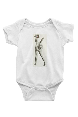 Unisex M-A-S-H Baskılı Bebek Body - Zıbın