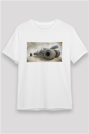 Mad Max Fury Road Baskılı Beyaz T-shirt