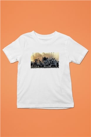 Unisex Mad Max Fury Road Baskılı Beyaz Çocuk Tshirt