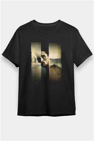 Makinist (The Machinist) Baskılı Siyah Tshirt