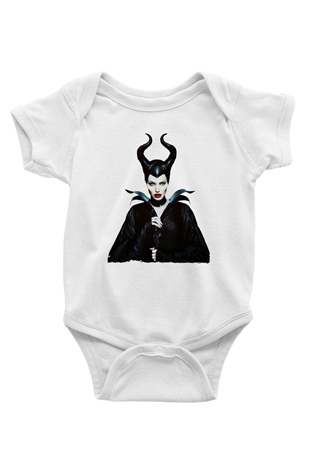 Unisex Malefiz (Maleficent) Baskılı Bebek Body - Zıbın