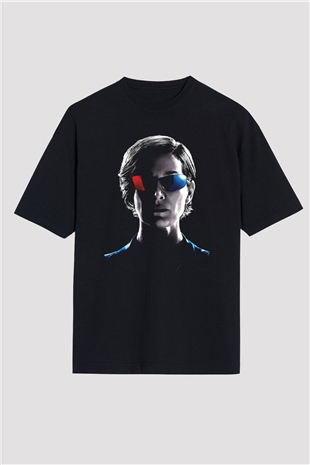Unisex Matrix Resurrections (The Matrix Resurrections) Baskılı Siyah Oversize Tshirt