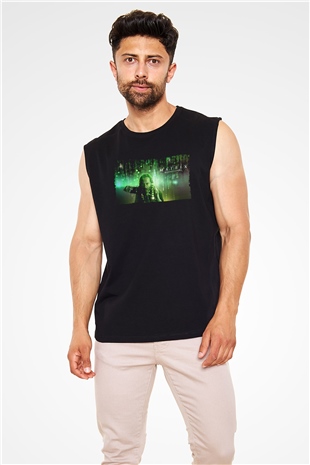 Unisex Matrix Resurrections (The Matrix Resurrections) Baskılı Siyah Kolsuz T-shirt