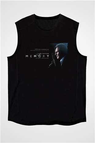 Unisex Memory Baskılı Siyah Kolsuz Tshirt