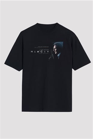 Unisex Memory Baskılı Siyah Oversize Tshirt