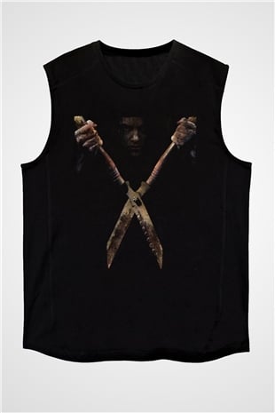 Unisex Mezarına Tüküreceğim (I Spit on Your Grave) Baskılı Siyah Kolsuz T-shirt