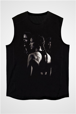 Unisex Milyonluk Bebek (Million Dollar Baby) Baskılı Siyah Kolsuz Tshirt
