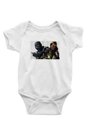 Unisex Mortal Kombat Baskılı Bebek Body - Zıbın