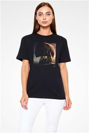 Narnia Günlükleri Şafak Yıldızının Yolculuğu (The Chronicles of Narnia The Voyage of the Dawn Treader) Baskılı Siyah Tshirt