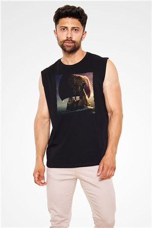 Unisex Narnia Günlükleri Şafak Yıldızının Yolculuğu (The Chronicles of Narnia The Voyage of the Dawn Treader) Baskılı Siyah Kolsuz Tshirt
