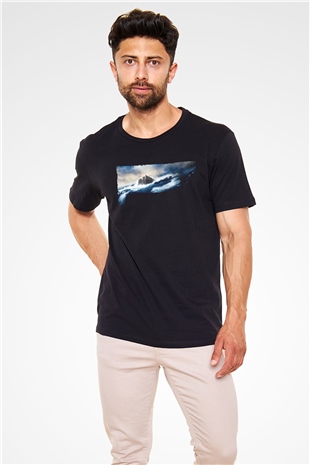 Nuh (Noah) Baskılı Siyah Tshirt