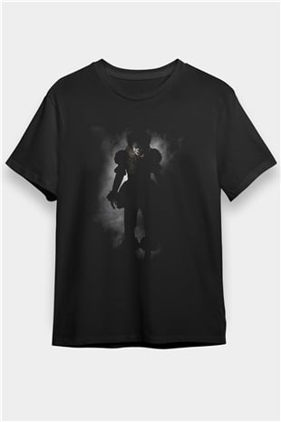O (IT) Baskılı Siyah T-Shirt