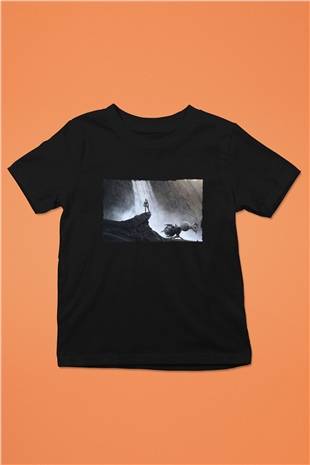 Unisex Oblivion Baskılı Siyah Çocuk T-Shirt