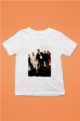 Unisex Oceans Eleven Baskılı Beyaz Çocuk Tshirt