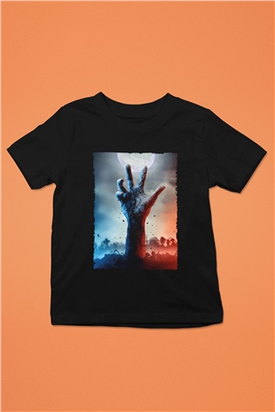 Unisex Ölüler Ölmez (The Dead Dont Die) Baskılı Siyah Çocuk T-Shirt