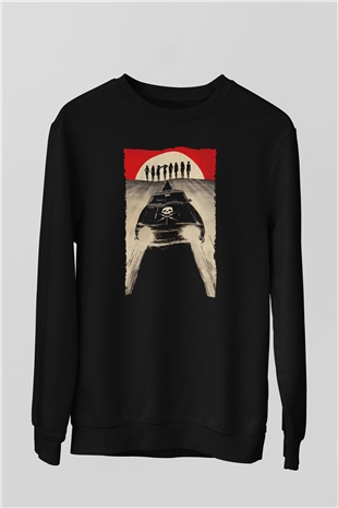 Unisex Ölüm Geçirmez (Death Proof) Baskılı Siyah Sweatshirt
