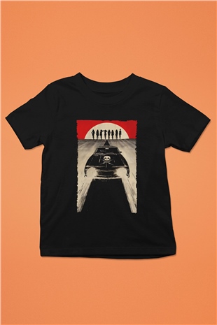 Unisex Ölüm Geçirmez (Death Proof) Baskılı Siyah Çocuk Tshirt