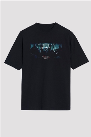 Unisex Ölümcül Deney Ölümden Sonra (Resident Evil Afterlife) Baskılı Siyah Oversize Tişört