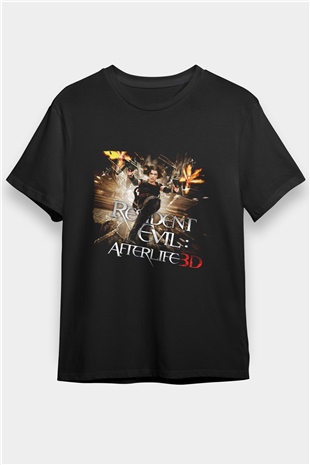 Ölümcül Deney Ölümden Sonra (Resident Evil Afterlife) Baskılı Siyah T-shirt