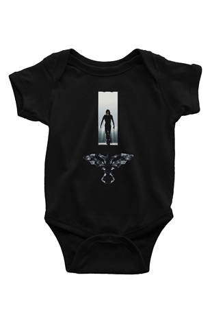 Unisex Ölümsüz Aşk (The Crow) Baskılı Siyah Bebek Body - Zıbın