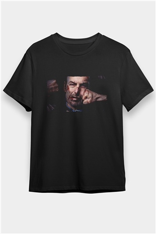 Önemsiz Biri (Nobody) Baskılı Siyah Tshirt