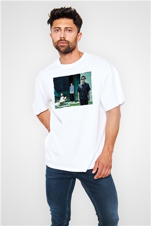 Unisex Parasite-Parazit Beyaz Oversize Tişört