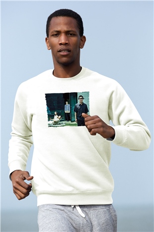 Unisex Parasite-Parazit Beyaz Sweatshirt