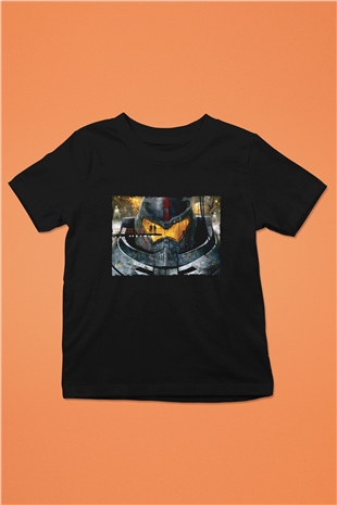 Unisex Pasifik Savaşı (Pacific Rim) Baskılı Siyah Çocuk Tişört