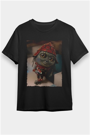 Pawny Baskılı Siyah T-Shirt