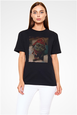 Pawny Baskılı Siyah T-Shirt