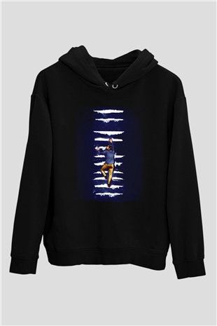 Unisex Pislik (Filth) Baskılı Siyah Kapüşonlu Sweatshirt