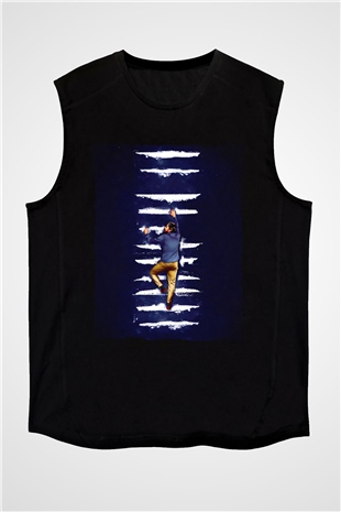 Unisex Pislik (Filth) Baskılı Siyah Kolsuz Tshirt