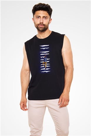 Unisex Pislik (Filth) Baskılı Siyah Kolsuz Tshirt