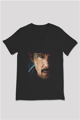 Unisex Predestination (Kader) (Predestination) Baskılı Siyah V Yaka T-shirt