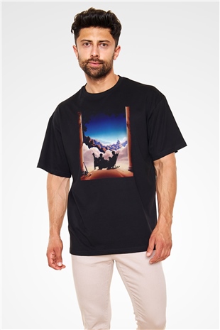 Unisex Prenses Gelin (The Princess Bride) Baskılı Siyah Oversize T-shirt