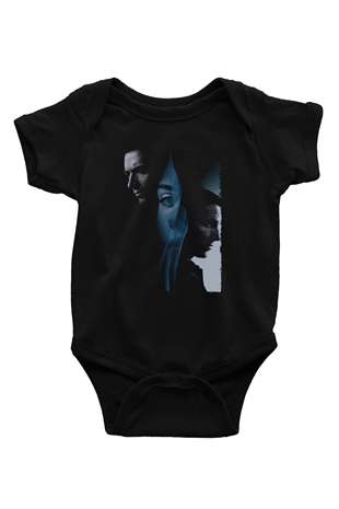 Unisex Prestij (The Prestige) Baskılı Siyah Bebek Body - Zıbın