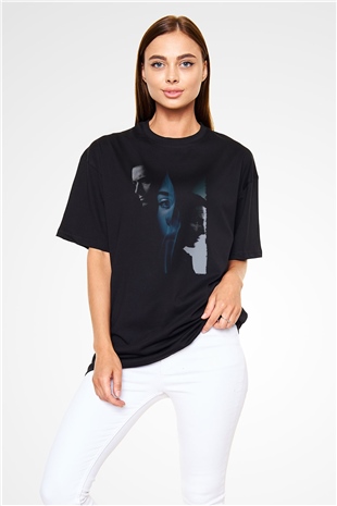 Unisex Prestij (The Prestige) Baskılı Siyah Oversize Tshirt
