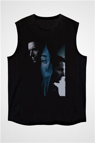 Unisex Prestij (The Prestige) Baskılı Siyah Kolsuz Tshirt