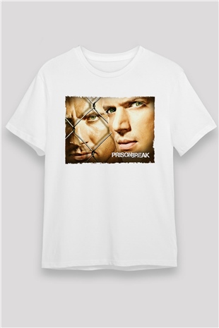 Prison Break Baskılı Beyaz Tişört